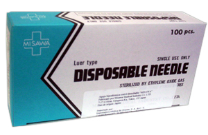 Aguja Hipod�rmica Est�ril Desechable (Caja Azul), Misawa