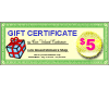 Cupon de Regalo $ 5.00 Cupon de Regalo $ 5.00